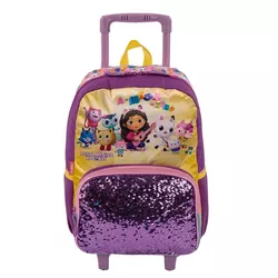 Mochila Gabby Fadas Com Rodas Infantil Grande - BAIUCA