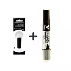 Marcador Quadro Branco Pilot com Refil - Preto VBM... - BAIUCA