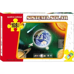 Quebra-Cabeça Educativo Sistema Solar 108 Peças Ni... - BAIUCA