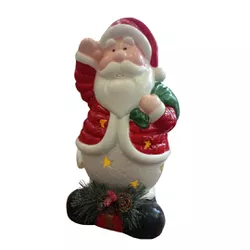 Luminária de Resina Papai Noel com LED - Cromus - BAIUCA