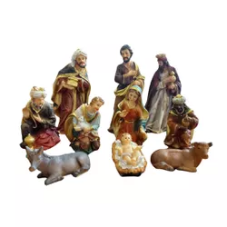 Presépio de Natal Cromus em Resina - 10 Peças - BAIUCA