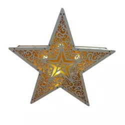 Luminária Decorativa de Mdf Estrela com Led - Winc... - BAIUCA