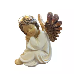 Anjo de Resina Decorativo com Luz Led Cromus - BAIUCA