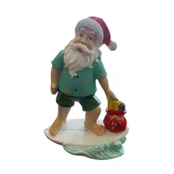 Papai Noel Surfista Colorido para Decoração - Crom... - BAIUCA