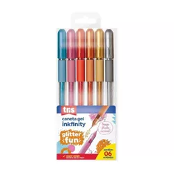 Caneta Gel Tris Inkfinity Glitter C/ 6 Fun - BAIUCA