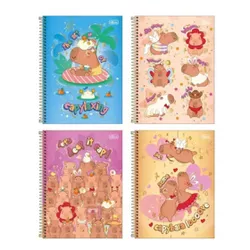 Caderno Espiral Uni. 10 Matérias Capyclub 160 Folh... - BAIUCA