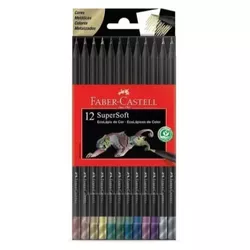 EcoLápis Supersoft C/12 Cores Metálicas Faber Cast... - BAIUCA