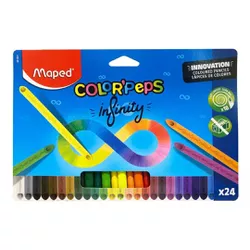 Lápis de Cor 24 Cores Color Peps Infinity Maped - BAIUCA