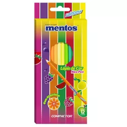 Lápis de Cor Neo-Pen Mentos 12 Cores Compactor - BAIUCA