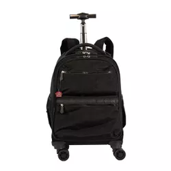 Mochila com Rodinhas Paul Frank Preta Sestini - BAIUCA