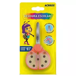 Tesoura Escolar Joaninha Sortida Acrilex - BAIUCA