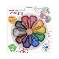 Giz de Cera 10 Cores para Dedo Leo&Leo - BAIUCA