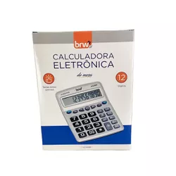 Calculadora De Mesa 12 Dig. Prata BRW - BAIUCA