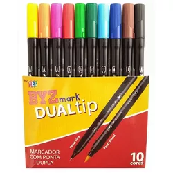 Kit Caneta Dual Brush Dualtip C/ 10 Cores Bismark - BAIUCA