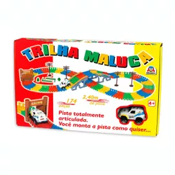 Trilha Maluca 160 Blocos + Carrinho Braskit - BAIUCA