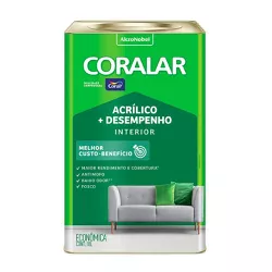 Tinta Coralar Desempenho Lata 18 Litros - cora001 - Bazar Eficaz