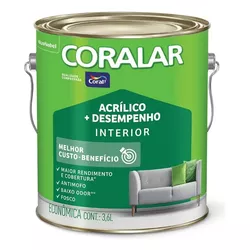 Tinta Coralar Desempenho Lata 3,6l Litros - cora00 - Bazar Eficaz