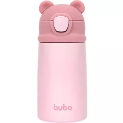 Garrafa Térmica Com Canudo Ursinho 320Ml - Rosa - ... - BEDOT