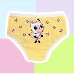 CALCINHA INFANTIL - PANDY GATO (LARANJA) - 00484 - Bella Mini