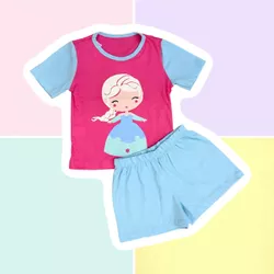 PIJAMA INFANTIL FEMININO - ELSA ROSA PINK - 716 - Bella Mini