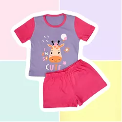 PIJAMA INFANTIL FEMININO - GIRAFA LILÁS - 721 - Bella Mini