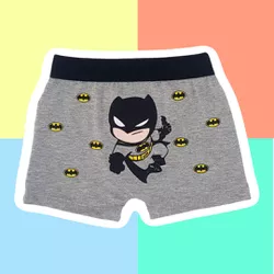 CUECA INFANTIL - BATMAN CINZA MESCLA - 543 - Bella Mini