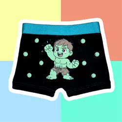 CUECA INFANTIL - HULK PRETO - 549 - Bella Mini