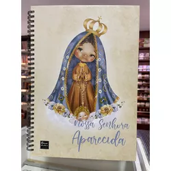 Caderno Mini Santinhos - Nossa Senhora Aparecida 9... - Benedictus Livraria Católica