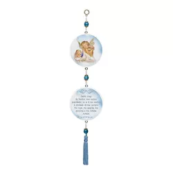 Adorno de Porta Anjo da Guarda Azul -Oração - 27893 - Betânia Loja Catolica 