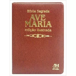 Bíblia Ave Maria - Edição Ilustrada - Média - Marrom - 7747 - Betânia Loja Catolica 