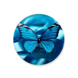Capa Painel Redondo Borboleta Azul 02 - Loja | Bibi Painéis
