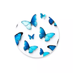 Capa Painel Redondo Borboleta Azul 03 - Loja | Bibi Painéis