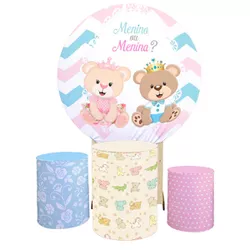 Kit Capa Painel + Trio Cilindros Chá Revelação Urs... - Loja | Bibi Painéis