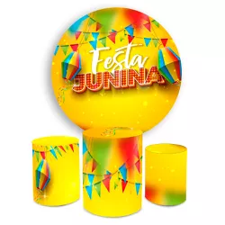 Kit Capa Painel + Trio Cilindros Festa Junina Amar... - Loja | Bibi Painéis