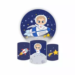 Kit Capa Painel + Trio Cilindros Astronauta Loiro - Loja | Bibi Painéis
