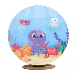 Capa Mini Painel Redondo 50x50cm Decorativo Tema F... - Loja | Bibi Painéis
