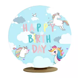 Capa Mini Painel Redondo 50x50cm Decorativo Tema U... - Loja | Bibi Painéis