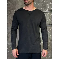 Camiseta Masculina Manga Longa Estonada com Detalh... - BIOTWO