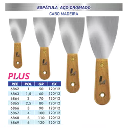 Espatula Aço Cromado 6'' 15cm - Lotus - Bond Tintas