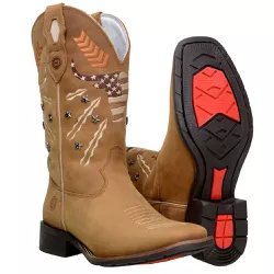 Bota Feminina Cano Médio Em Couro Nobre Cor Crazy ... - BOTAS MANGALARGA