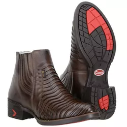 Botina Escama De Tatu Masculina Em Couro Legítimo ... - BOTAS MANGALARGA