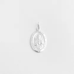Pingente medalha oval Sagrado Coração de Jesus pra... - BRAGHETTO