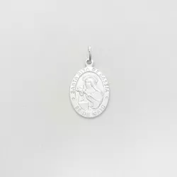 Pingente medalha Santa Rita de Cássia prata 925 -... - BRAGHETTO