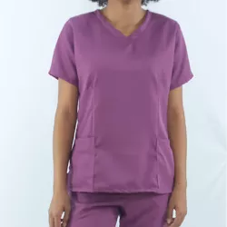 Camisa Scrub Roxo Feminino Pijama Cirúrgico - SC56... - BRANCURA