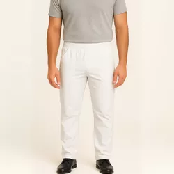 Calça Branca Gabardine Masculina - Pijama Cirúrgic... - BRANCURA