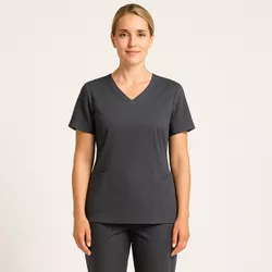 Camisa Scrub Pijama Cirúrgico Cinza Chumbo Gabardi... - BRANCURA