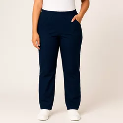 Calça Feminina em Gabardine Azul Marinho - SC5643 - BRANCURA
