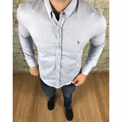 Camisa Manga Longa PRL Azul ⭐ - 40044 - DROPA AQUI