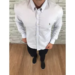 Camisa Manga Longa PRL Azul Claro⭐ - 40054 - DROPA AQUI