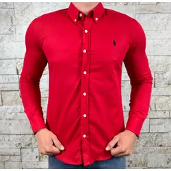 Camisa Manga Longa PRL Vermelho⭐ - 40130 - DROPA AQUI